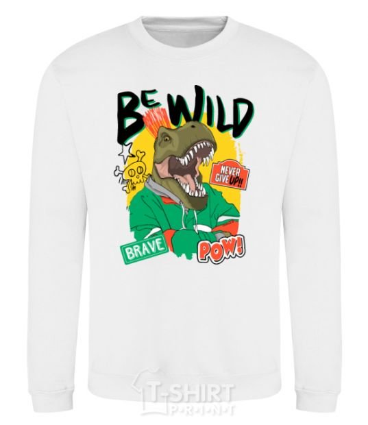 Свитшот Be wild Белый фото