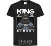 Детская футболка Pug king of the street Черный фото