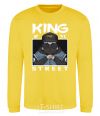 Sweatshirt Pug king of the street yellow фото