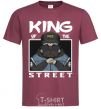 Мужская футболка Pug king of the street Бордовый фото