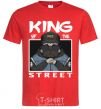 Men's T-Shirt Pug king of the street red фото