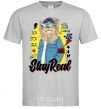 Men's T-Shirt Lion Stay real grey фото