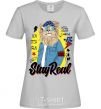 Women's T-shirt Lion Stay real grey фото