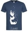 Men's T-Shirt Anime boy without heart navy-blue фото