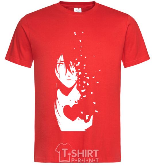 Men's T-Shirt Anime boy without heart red фото