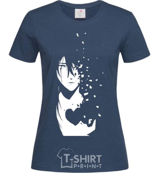 Women's T-shirt Anime boy without heart navy-blue фото