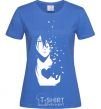 Women's T-shirt Anime boy without heart royal-blue фото