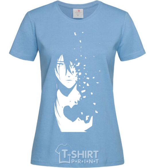 Women's T-shirt Anime boy without heart sky-blue фото