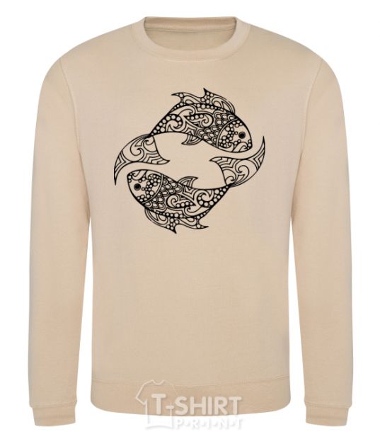 Sweatshirt Fish pattern sand фото