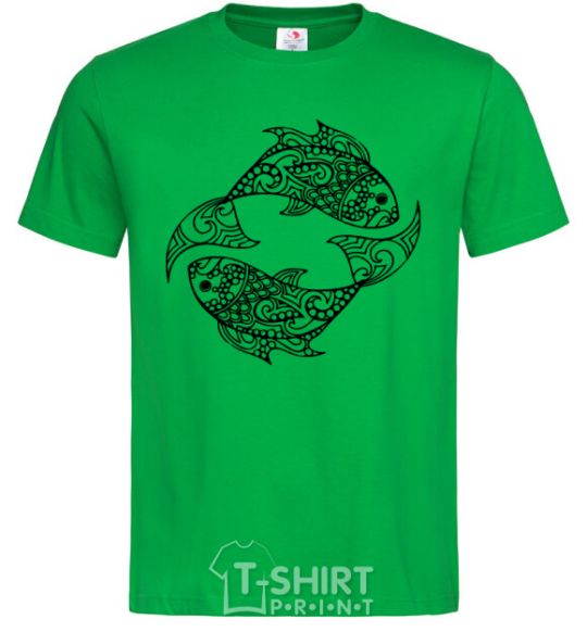 Men's T-Shirt Fish pattern kelly-green фото