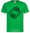 Men's T-Shirt Fish pattern kelly-green фото