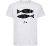 Kids T-shirt Pisces black White фото