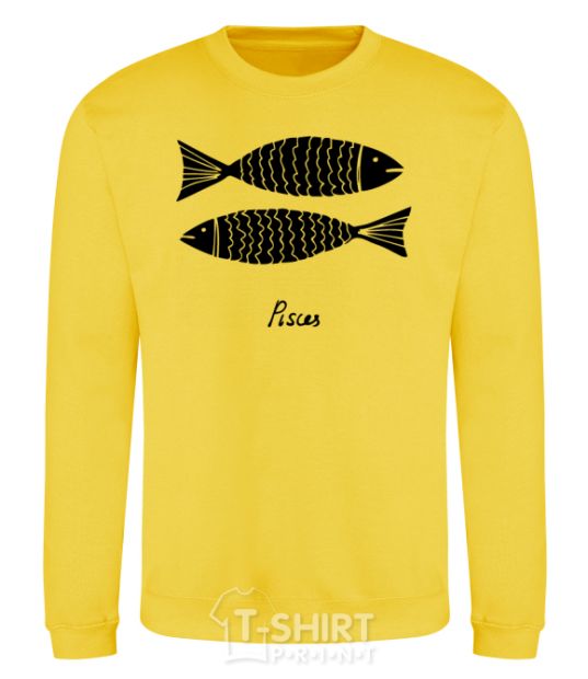 Sweatshirt Pisces black yellow фото