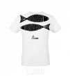 Men's T-Shirt Pisces black White фото