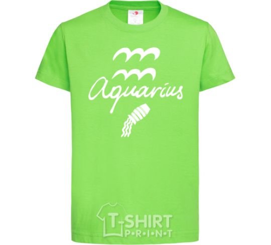 Детская футболка Aquarius white Лаймовый фото