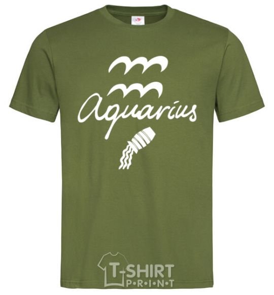 Men's T-Shirt Aquarius white millennial-khaki фото