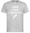 Men's T-Shirt Aquarius white grey фото