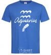 Men's T-Shirt Aquarius white royal-blue фото