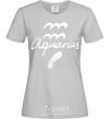 Women's T-shirt Aquarius white grey фото