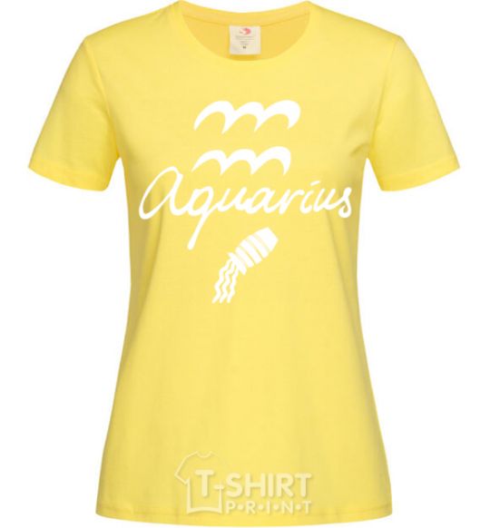 Women's T-shirt Aquarius white cornsilk фото