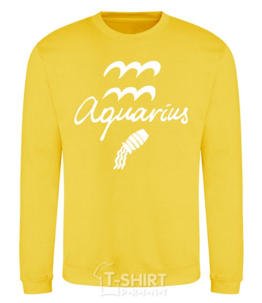 Sweatshirt Aquarius white yellow фото
