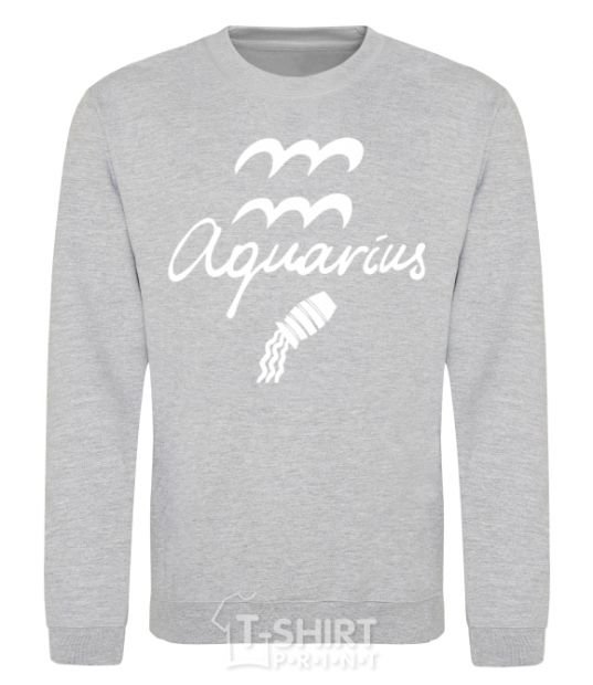Sweatshirt Aquarius white sport-grey фото