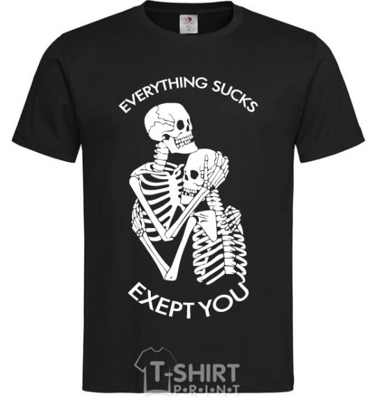 Мужская футболка Everything sucks exept you Черный фото