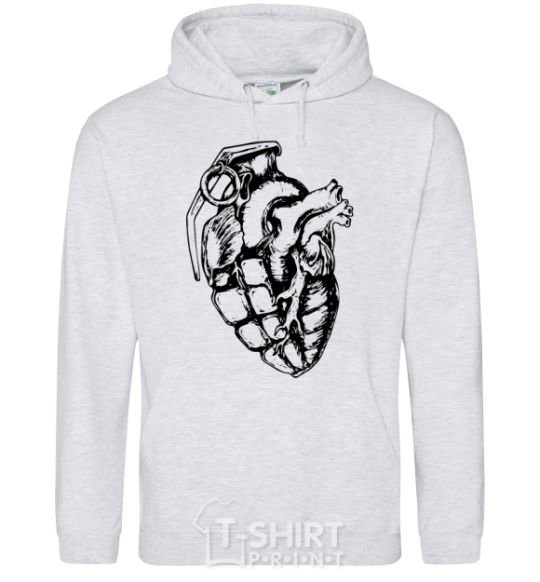 Men`s hoodie Bomb heart sport-grey фото