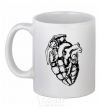 Ceramic mug Bomb heart White фото