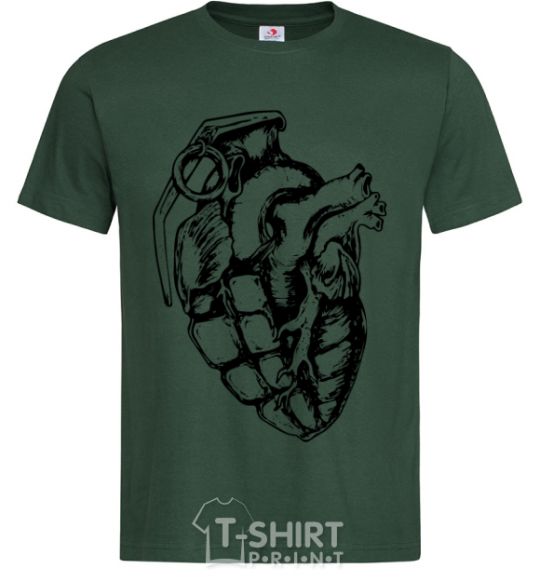 Мужская футболка Bomb heart Темно-зеленый фото