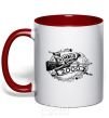 Mug with a colored handle Nimbus 2000 red фото