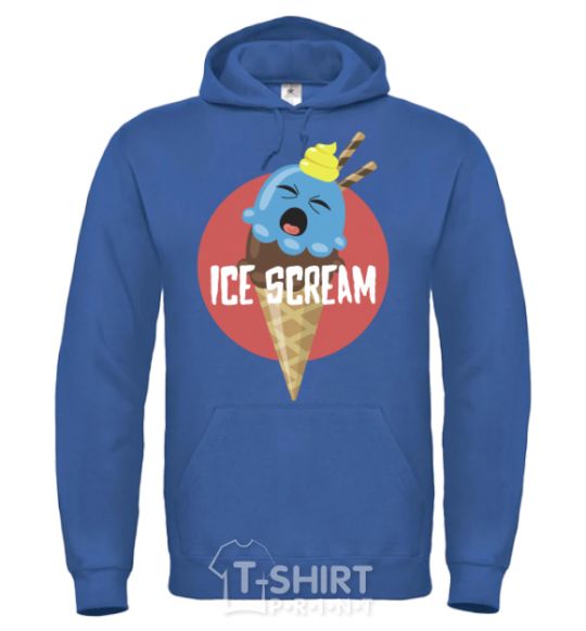 Men`s hoodie Ice scream red royal фото