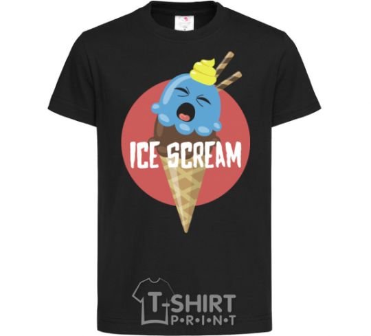 Kids T-shirt Ice scream red black фото