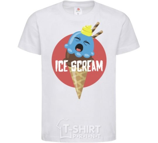 Kids T-shirt Ice scream red White фото
