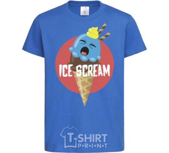 Kids T-shirt Ice scream red royal-blue фото