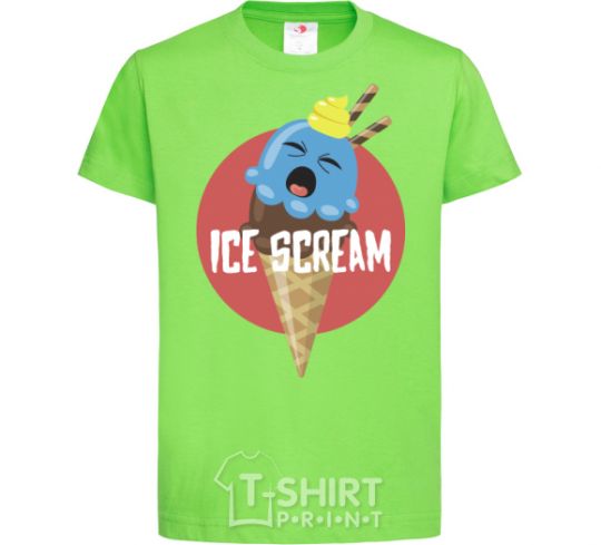 Kids T-shirt Ice scream red orchid-green фото