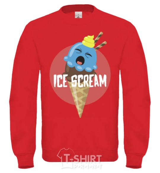 Свитшот Ice scream red Солнечно желтый фото