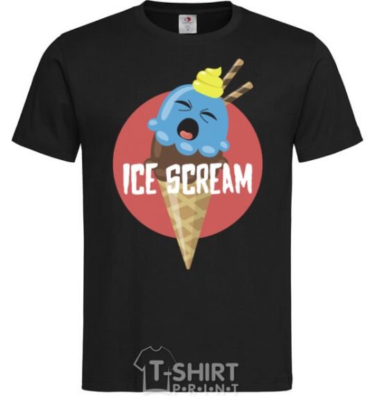 Мужская футболка Ice scream red Черный фото