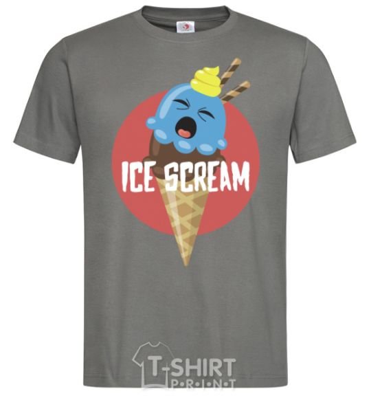 Men's T-Shirt Ice scream red dark-grey фото