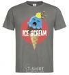 Men's T-Shirt Ice scream red dark-grey фото