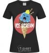 Women's T-shirt Ice scream red black фото