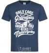Men's T-Shirt Only cool grandpas ride motorcycles navy-blue фото