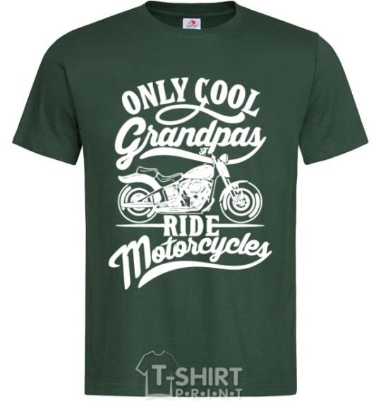 Men's T-Shirt Only cool grandpas ride motorcycles bottle-green фото