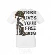 Men's T-Shirt Their lives your freedom White фото