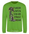 Sweatshirt Their lives your freedom orchid-green фото