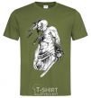 Men's T-Shirt Cossack with a saber millennial-khaki фото