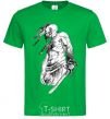 Men's T-Shirt Cossack with a saber kelly-green фото