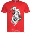 Men's T-Shirt Cossack with a saber red фото