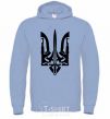 Men`s hoodie Coat of arms sky-blue фото