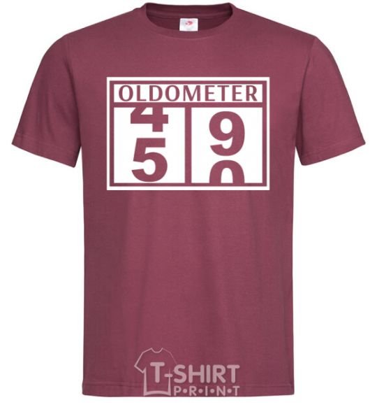 Men's T-Shirt Oldometer burgundy фото